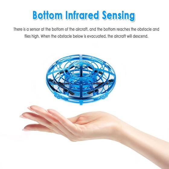Imagem de Mini Drone Eletrônico com LED e Sensor - Brinquedo OVNI
