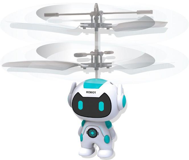 Imagem de Mini Drone Robô Fly Quadricóptero Infantil Dupla Hélice Infravermelho Polibrinq