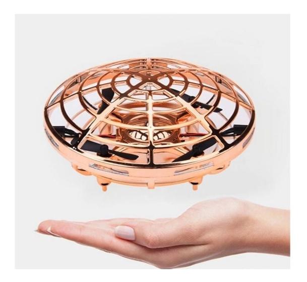 Mini Drone Ufo dourado Com Bateria 