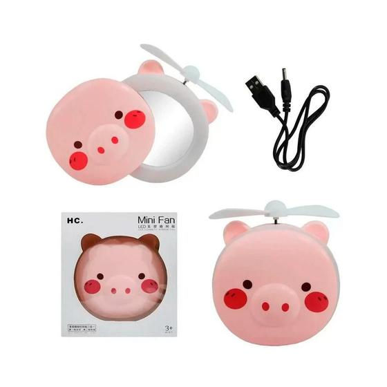 Imagem de Mini Espelho Com Led Porquinho Hc Fan
