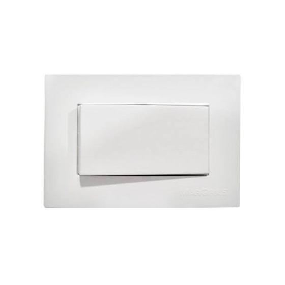 Imagem de Mini Espelho Interruptor Simples  Margirius Para Móveis Mesas - Branco