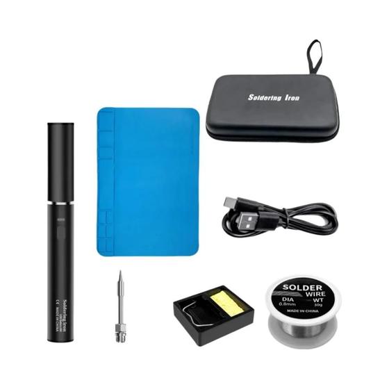 Imagem de Mini Ferro de Solda USB com Temperatura Ajustável - Ideal para DIY e Reparos Domésticos