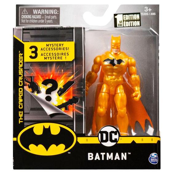 Imagem de Mini Figura DC Batman Dourado Acessórios Surpresa - Sunny