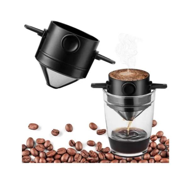 Imagem de Mini Filtro de Café Cafeteira Portátil em Aço Inox
