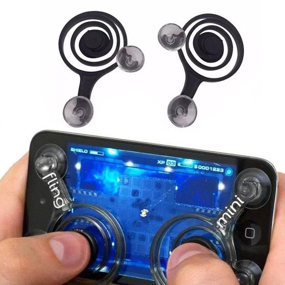 Imagem de Mini Fling Analógico Portátil Joystick Controle Smartphone Dupla Ventosa