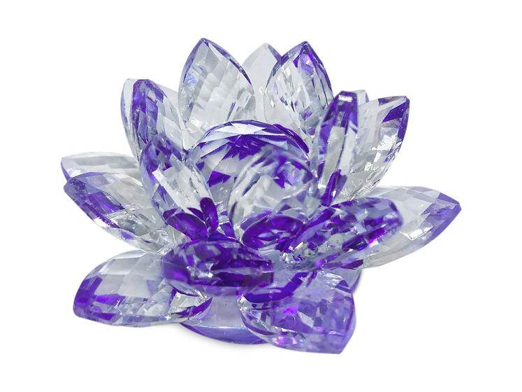 Imagem de Mini Flor de Lotus Para Luminárias Decorativas Cristal Várias Cores