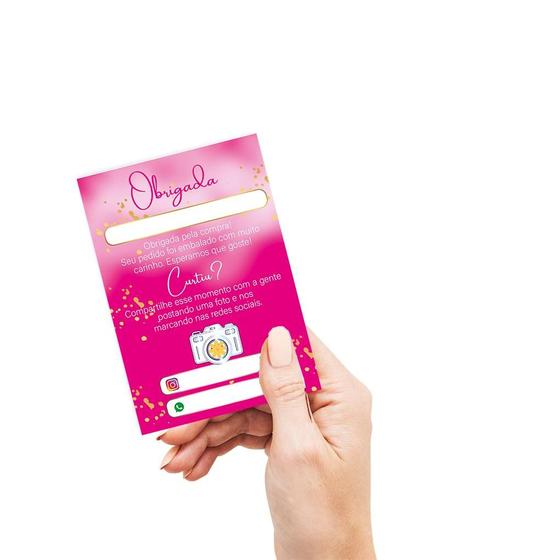 Imagem de Mini folheto Agradecimento pela compra, mimo cliente, tag   Variados