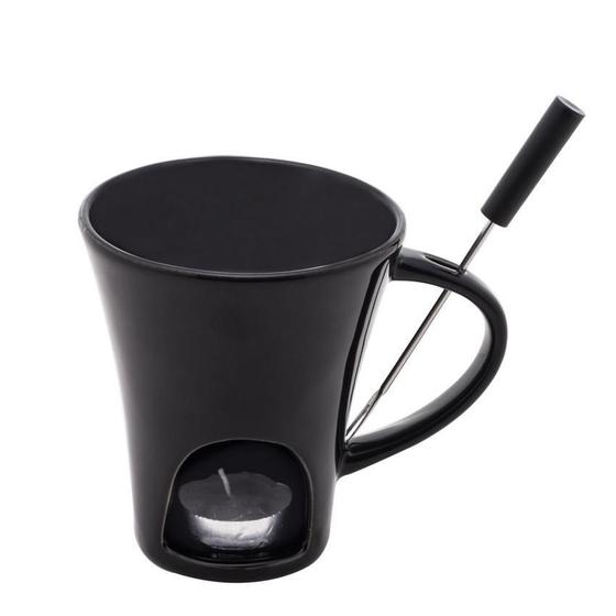 Imagem de Mini Fondue De Porcelana Ivy Preto 200Ml 12 Cm 2905 Lyor