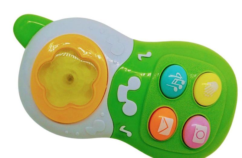 Imagem de Mini Fone Telefone Infantil Para Bebê  A Pilha Musical Som e Luzes