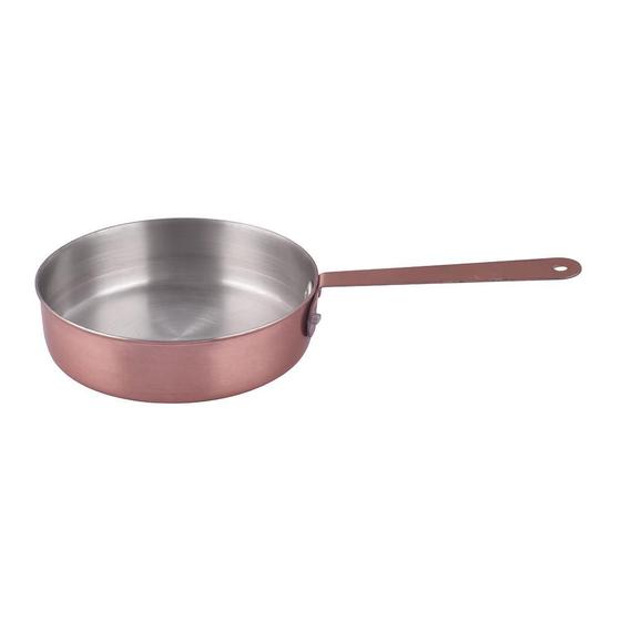 Imagem de Mini Frigideira Inox Bronze Servir Decorar Bistrô 11,5Cm