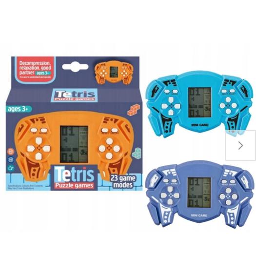 Imagem de Mini Game Jogo Tetris Retro Portátil LCD 23 Jogos + 2 Pilhas Educativo Quebra Cabeça Blocos para Crianças Adulto