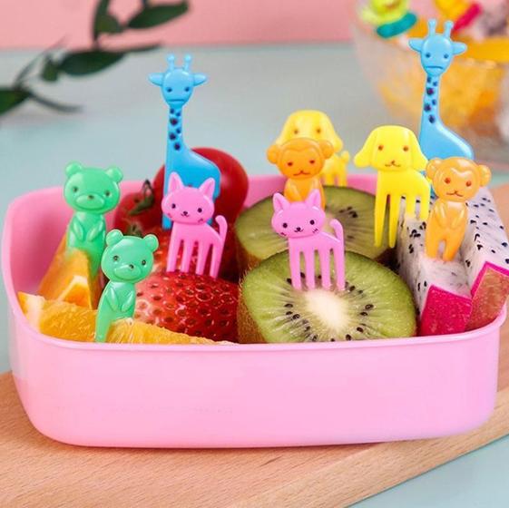 Imagem de Mini Garfinho De Bichinhos Para Frutas Petisco Lancheira 10pçs