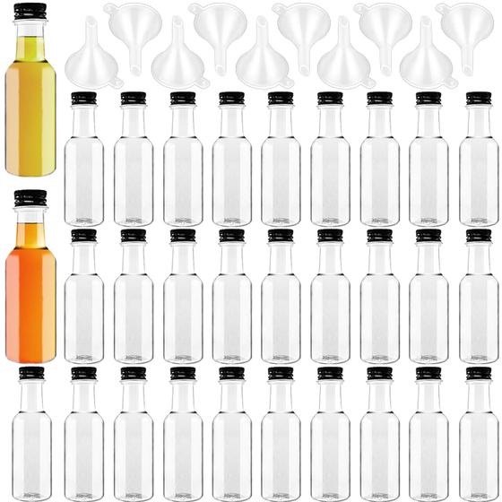 Imagem de Mini Garrafas de Licor Qiuttnqn 50ml - Pacote com 30 Funis