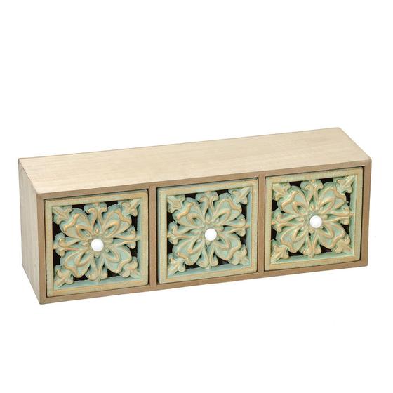 Imagem de Mini Gaveteiro de Mesa Mandala Olive 33cm Espressione