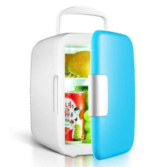 Imagem de Mini geladeira 12v 4l retro casa e carro 4 litros frigobar 2 em 1 refrigerador e aquecedor