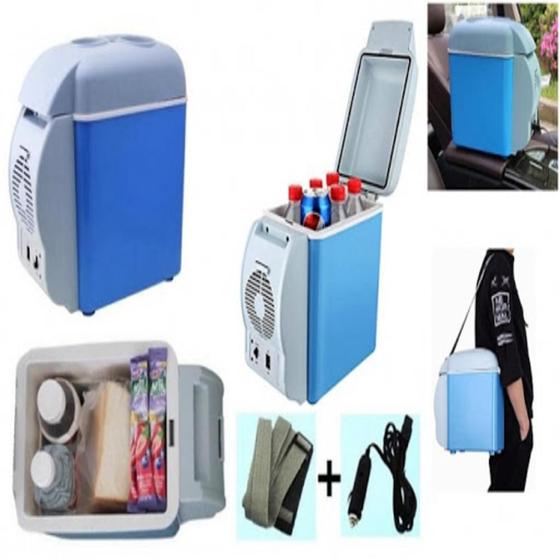 Imagem de Mini geladeira 7,5 litros 2 em 1 frigerador aquecedor frigobar portatil para carro e barco 12v