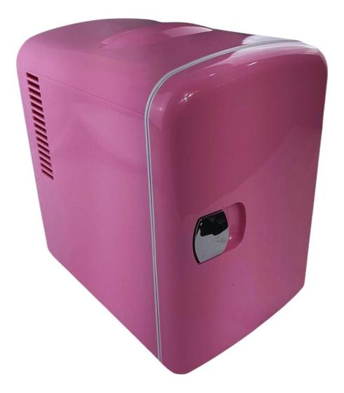 Imagem de Mini Geladeira Veicular Aquece e Refrigera 4,5L 12V - Rosa