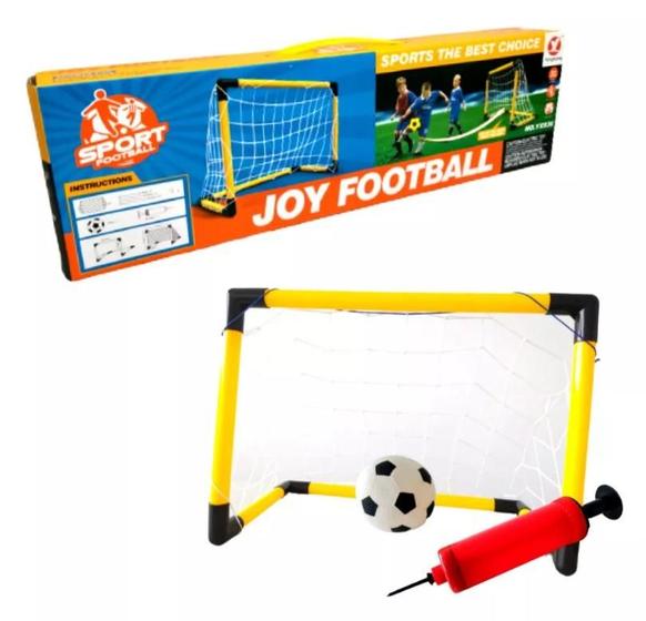 Imagem de Mini Gol Trave Goleiro Com Rede Bola Bomba De Ar
