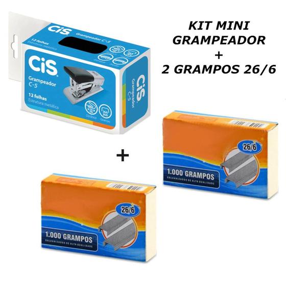 Imagem de Mini grampeador cis c-5 1un com 2un grampos 26/6