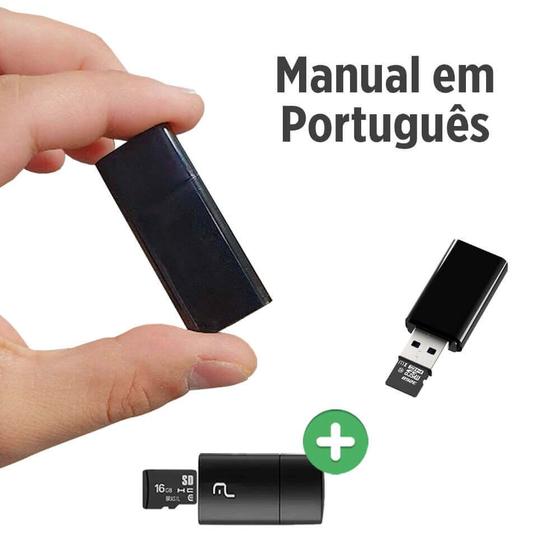 Mini Gravador de Voz Espião Pen Drive, Grava 24 Horas + Cartão de 16GB Menor preço em Mini Gravador de Voz Espião Pen Drive, Grava 24 Horas + Cartão de 16GB
