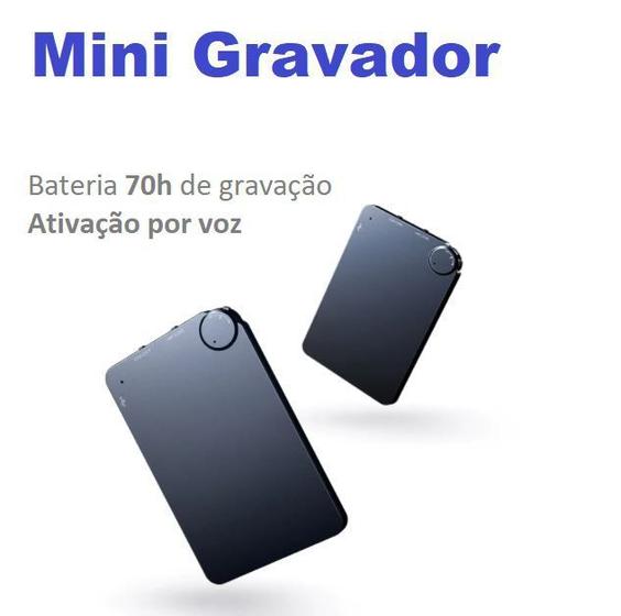Mini Gravador Digital Espião Ativação Por Voz 70horas 8gb Menor preço em Mini Gravador Digital Espião Ativação Por Voz 70horas 8gb