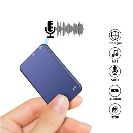 Mini Gravador Voz Espião Cartão Audio Sensor Voz 50 Horas Menor preço em Mini Gravador Voz Espião Cartão Audio Sensor Voz 50 Horas