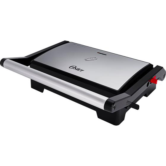 Mini Grill Elétrico Oster Inox 2 em 1 Menor preço em Mini Grill Elétrico Oster Inox 2 em 1