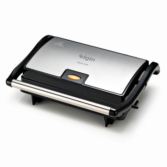Imagem de Mini Grill Elgin Taste Grill 800W 2 em 1 com Duplo sistema de aquecimento e placas flutuantes