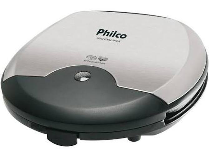 Imagem de Mini Grill Sanduicheira Philco Antiaderente Inox 110V