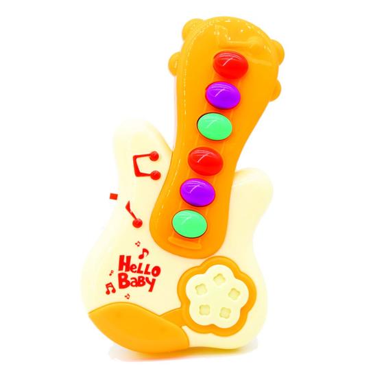 Imagem de Mini Guitarra Musical Brinquedo Infantil Com Luz som