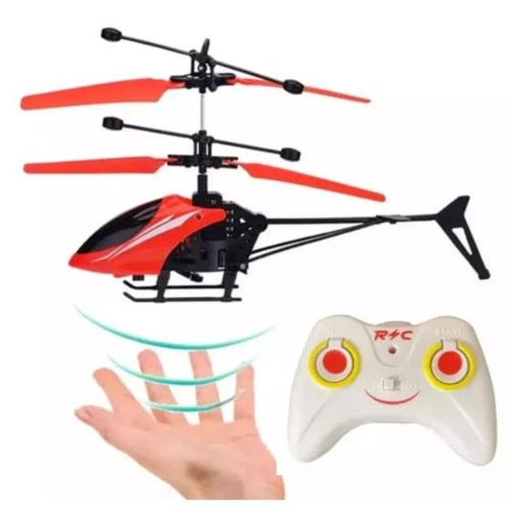 Imagem de Mini Helicóptero Infantil Voador C/ Sensor Controle Luz Recarregável Brinquedo