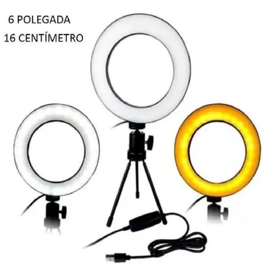 Imagem de Mini Iluminador De Mesa Ring Light 16cm Youtuber Lives Make