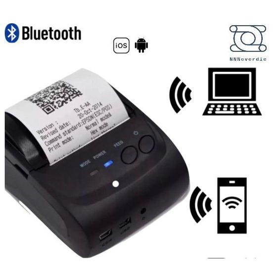 Imagem de Mini Impressora Térmica Bluetooth Portátil 58mm Cupom Aposta Esportiva Android