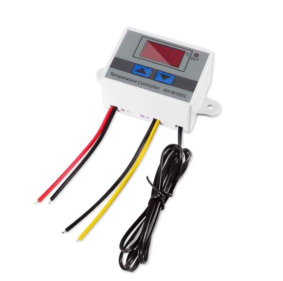 Imagem de Mini interruptor de termostato XH-W3001 com sonda de sensor à prova d'água Módulo controlador de temperatura LED digital programável Termostato de aquecimento e resfriamento de -50 a 110 graus (220V)
