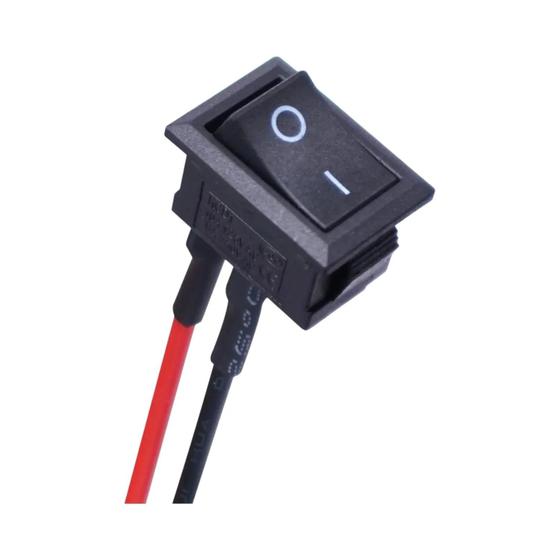 Imagem de Mini Interruptor Rocker 12V 6A 250V - 6 Pacotes Pré-fios para DIY