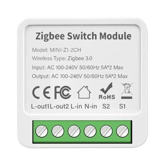 Imagem de Mini Interruptor Smart WiFi Zigbee 16A - Controle Bidirecional com Alexa