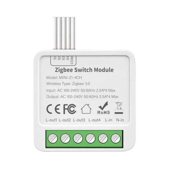 Imagem de Mini Interruptor Smart WiFi Zigbee 16A - Controle Bidirecional com Alexa