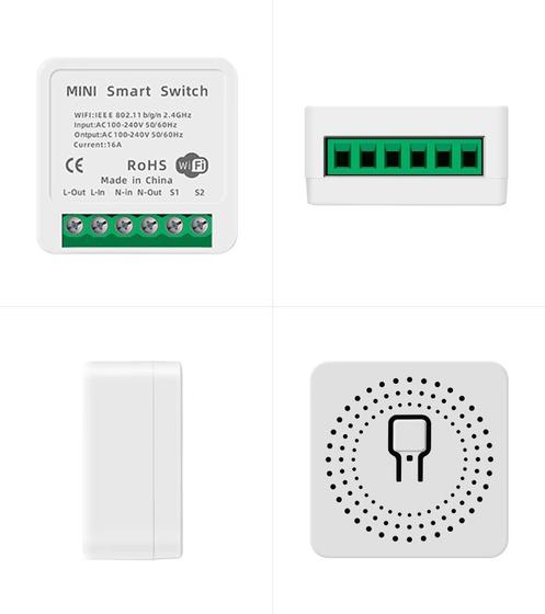 Imagem de Mini Interruptor WIFI 16A  AC 90-250V Tuya/Smartlife
