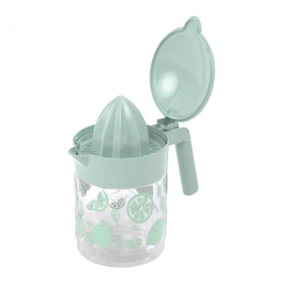 Imagem de Mini Jarra Com Espremedor Plug E Tampa Decorada Verde 560ml