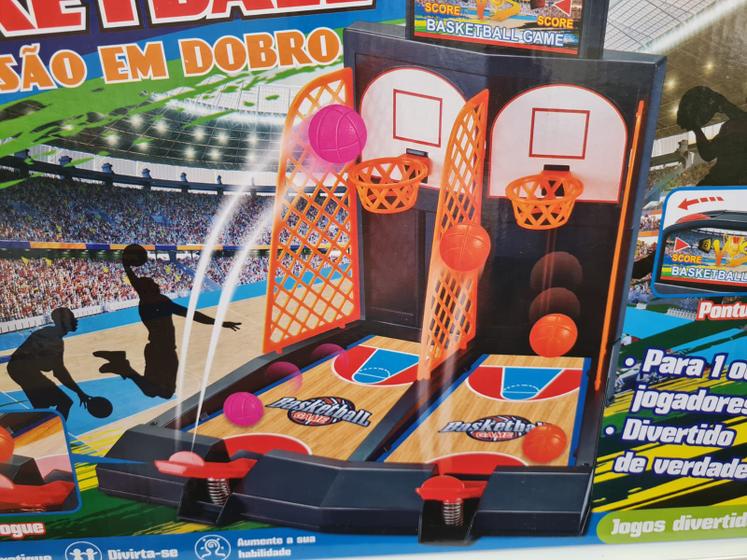 Mini Jogo Basquete De Mesa Brinquedo Com 6 Bolinhas Lançador - Company ...
