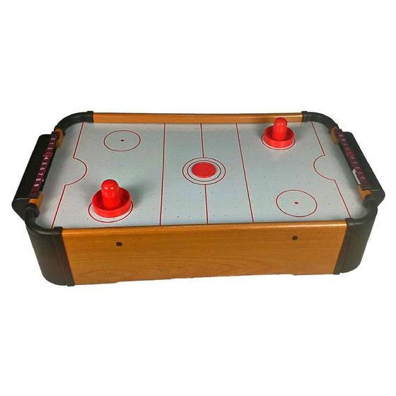 Mini Jogo de Mesa Air Hockey Portátil com Marcador de Pontuação Disco