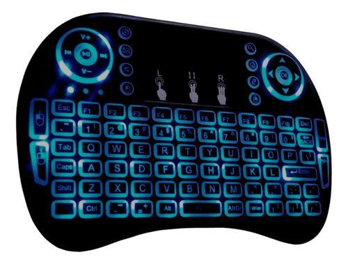Imagem de Mini Keyboard Teclado Sem Fio Backlit Preto Com Led