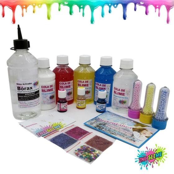 Mini Kit Para Fazer Slime Completo - Ine Slime Menor preço em Mini Kit Para Fazer Slime Completo - Ine Slime