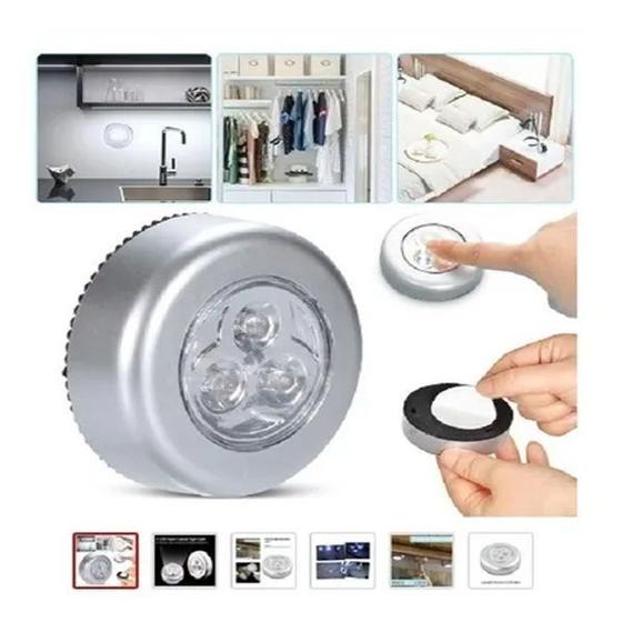 Imagem de Mini Lâmpada de Led P/Guarda Roupa e Armários 3 Leds  