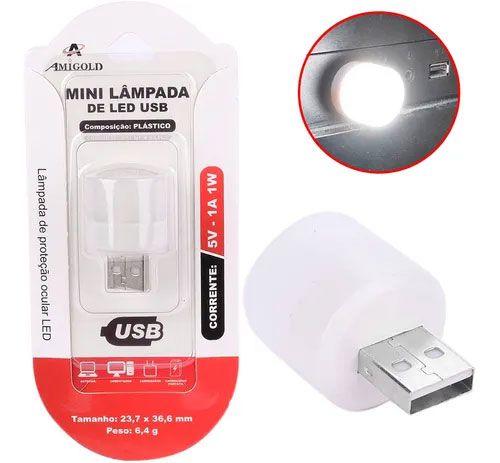 Imagem de Mini Lâmpada Led Usb Branco - Amigold