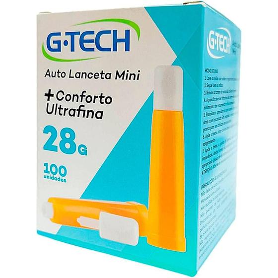 Imagem de Mini Lanceta por Contato Automática 100 Unidades G-tech 28g
