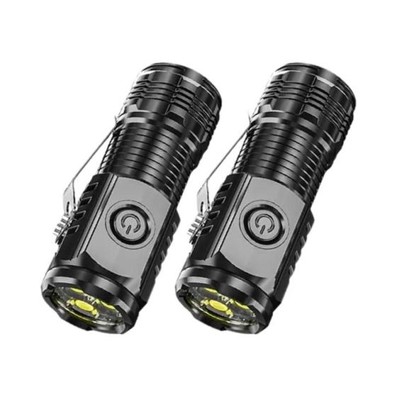 Mini Lanterna 3 LED Super Brilhante - Recarregável via USB com Clipe e Ímã Imagem de Mini Lanterna 3 LED Super Brilhante - Recarregável via USB com Clipe e Ímã
