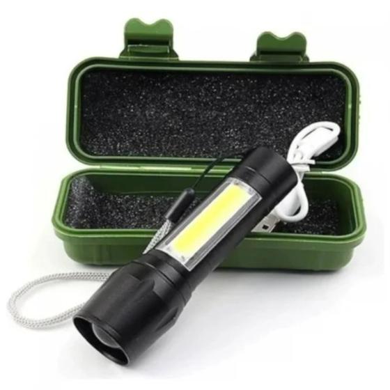 Imagem de Mini Lanterna Camping Tática LED Recarregável 2000 Lumens