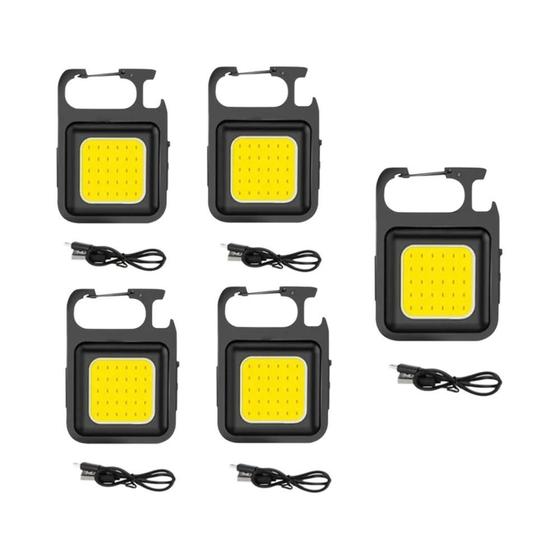 Imagem de Mini Lanterna Chaveiro Super Brilhante - Portátil, 4 Modos de Luz e com Ímã