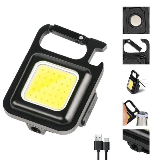 Imagem de Mini Lanterna Com Led 4 Modos de Luz , abridor de garrafas, Chaveiro portatil